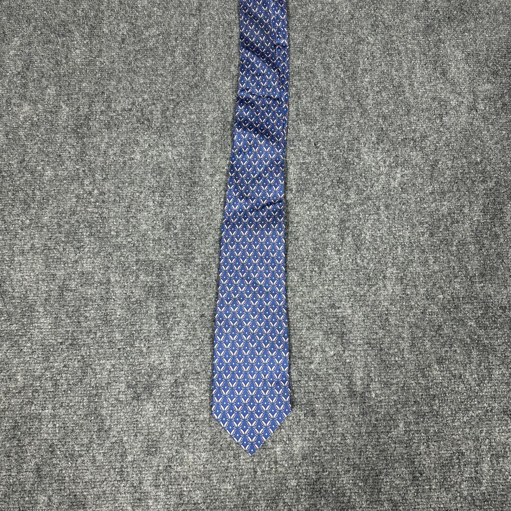 Salvatore Ferragamo Golf Clubs Silk Tie Blue Made In Italy 100% Silk 3.25"